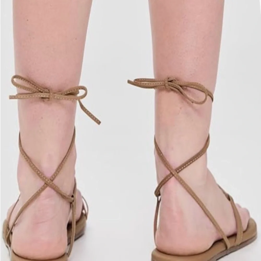 New! TKEES Women's Jo Lace Up Sandals - Picture 2 of 2